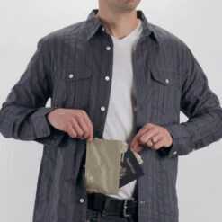 Eagle Creek RFID Blocker Hidden Pocket|-|Pochette RFID Blocker Hidden -Travel Storage-Eagle Creek ECK EC041175 7ETan 7Eopen